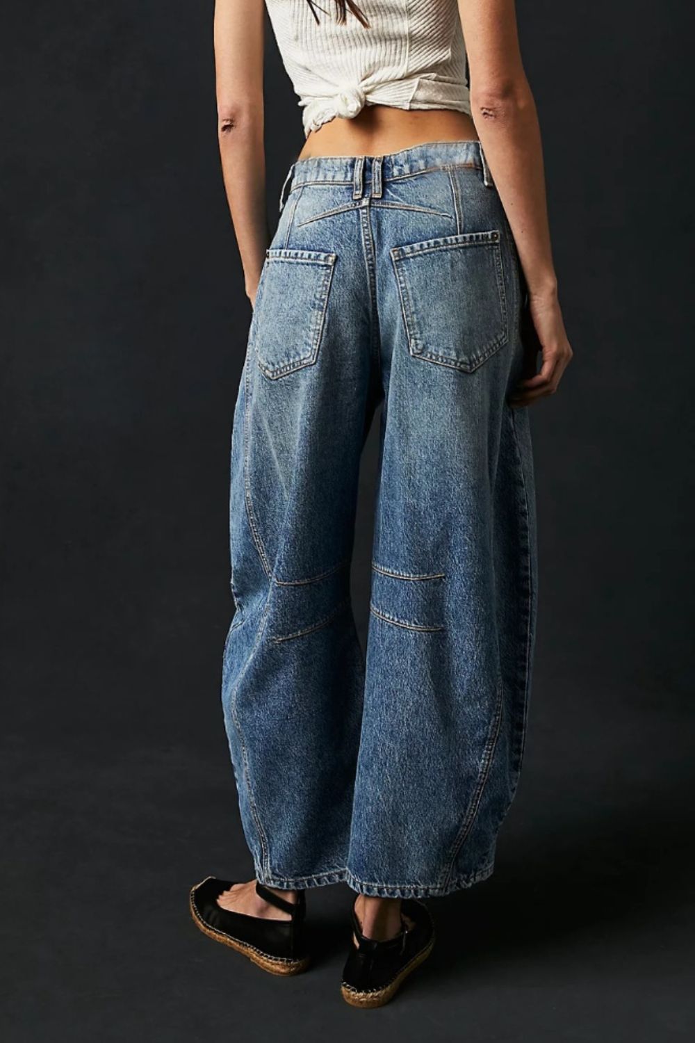 Wide Leg Jeans with Pockets Orchid Unique 