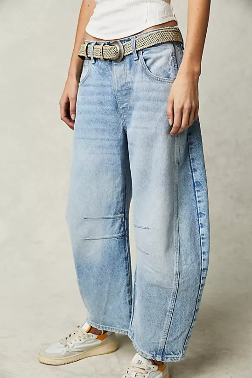 Wide Leg Jeans with Pockets Orchid Unique 