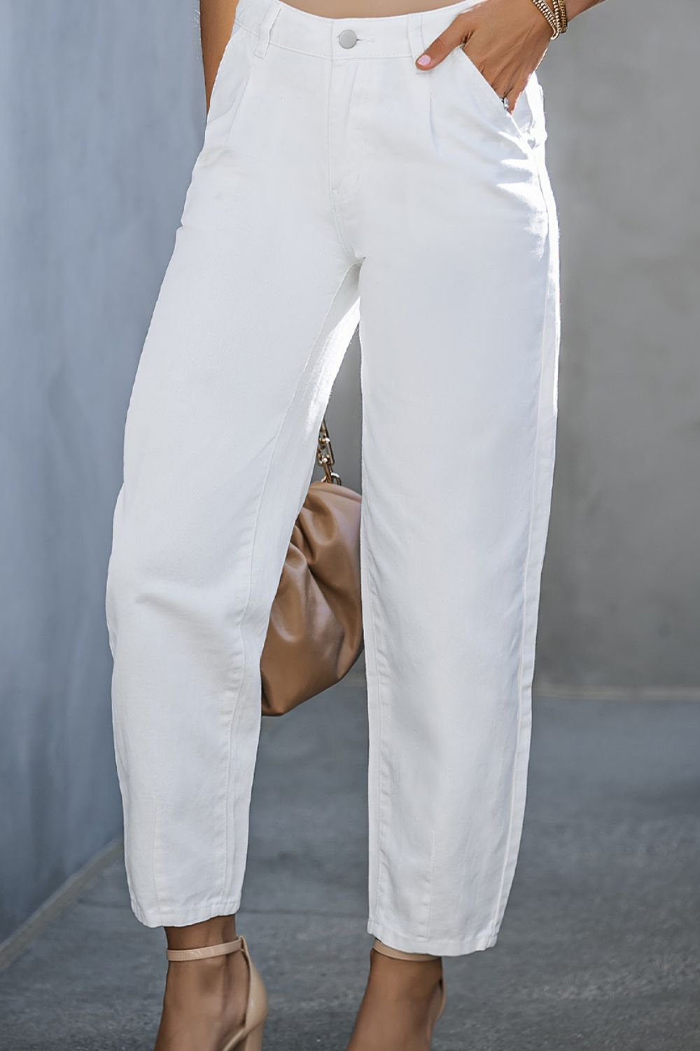 High-Waist Straight Jeans Orchid Unique 