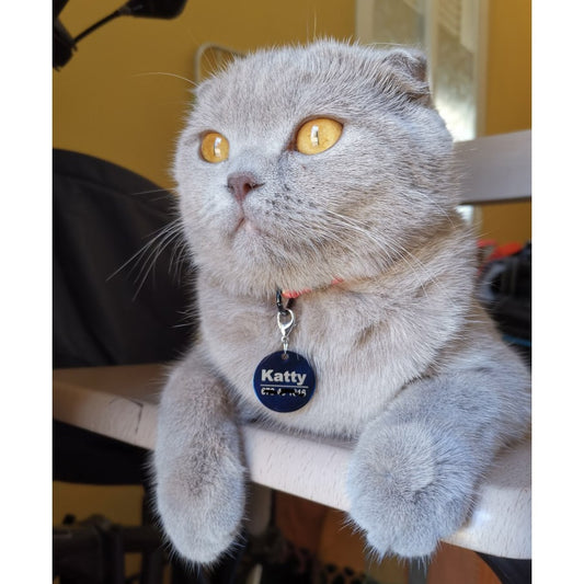 Custom pet ID tag - Orchid Unique