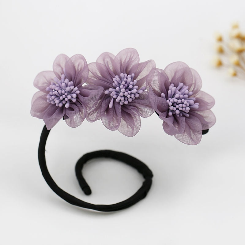 Magic Bow Clip Bun Curler Braider Hairstyle Twist Maker Tool Dount Twist Hair Accessories Styling Fashion - Orchid Unique  Orchid Unique 