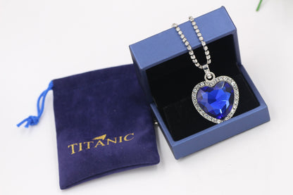 Heart of Ocean Blue Heart Pendant Necklace - Orchid Unique 