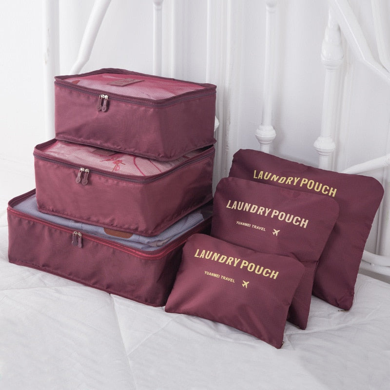 6 PCS Travel Storage Bag - Orchid Unique  Orchid Unique 