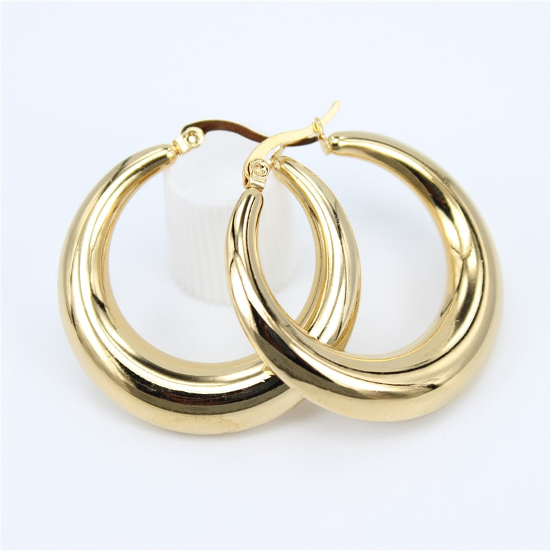 Smooth Exquisite Big Circle Hoop Earrings - Orchid Unique  Orchid Unique 