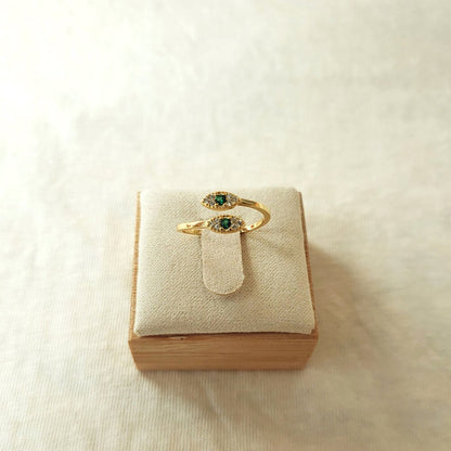 Green Eye Fashion gold Ring - Orchid Unique 