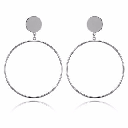 TRENDY Big Circle Round Hoop Earrings - Orchid Unique 