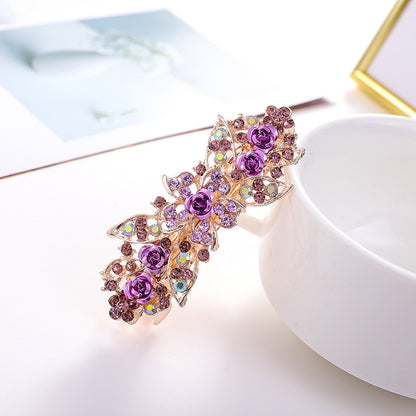 Crystalline rhinestone hairpin - Orchid Unique 