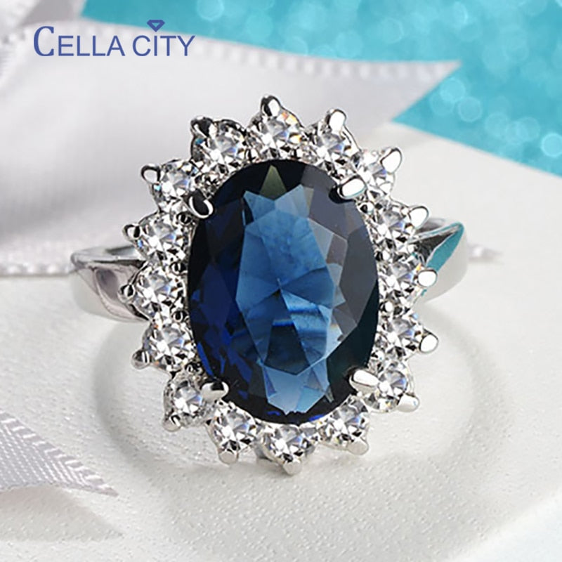 Cellacity Oval Sapphire Rings - Orchid Unique 