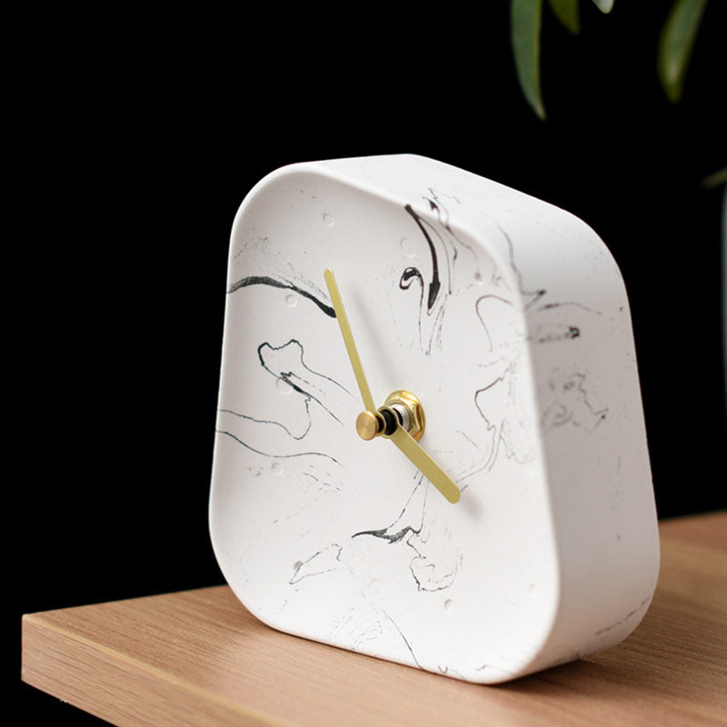 Geometry Shaped Cement Table Clock - Orchid Unique 
