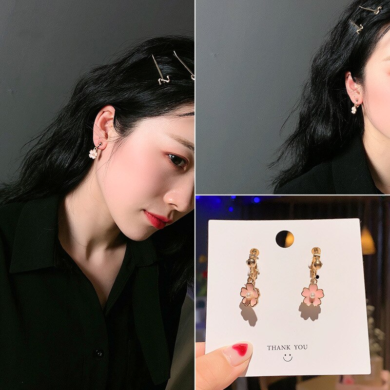 Cute Handmade pearl clip on Earrings - Orchid Unique 