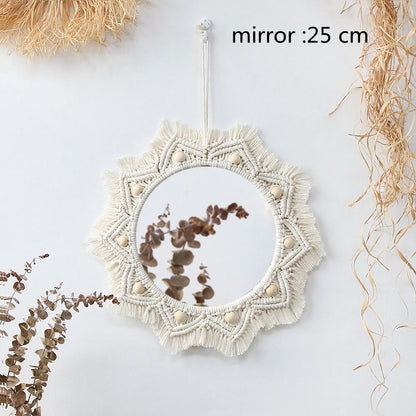 BOHO Macrame Decorative Wall Mirror - Orchid Unique 