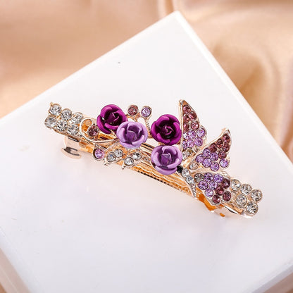 Crystalline rhinestone hairpin - Orchid Unique 