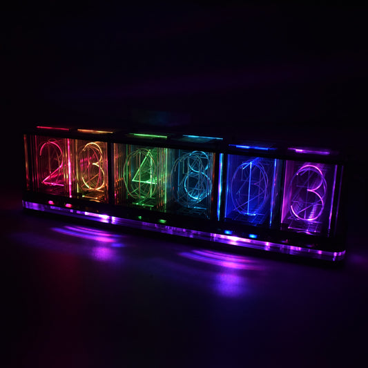 RGB Glow Tube Clock - Orchid Unique