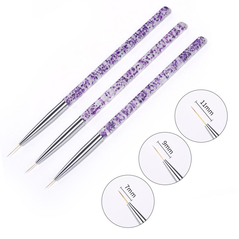 French Stripe Nail Art Liner Brush - Orchid Unique  Orchid Unique 