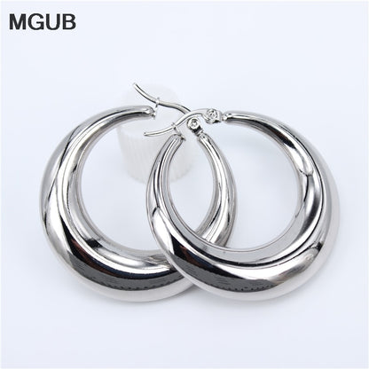 Smooth Exquisite Big Circle Hoop Earrings - Orchid Unique 