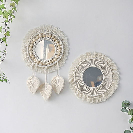 Boho Macrame Wall Hanging Mirror - Orchid Unique  SPECIFICATIONS Shape: Round Model Number: Decorative mirror Brand Name: Non-metal deviss 2 / France, 1 / France Boho Macrame Wall Hanging Mirror SPECIFICATIONS Shape: Round Model Number: Decorative mirror Brand Name: Non-metal deviss (Store description)  1  87535899 USD (Store description) 14:350686#2;200007763:201336342, 14:201450482#1;200007763:201336342 2 / France, 1 / France Orchid  Decor