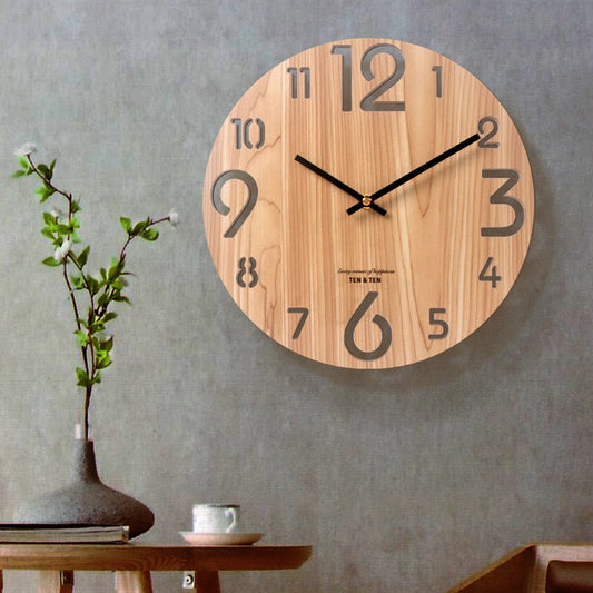 Wooden 3D Wall Clock - Orchid Unique