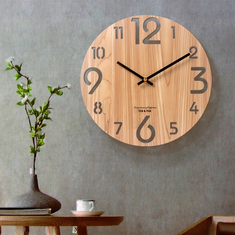 Wooden 3D Wall Clock - Orchid Unique 