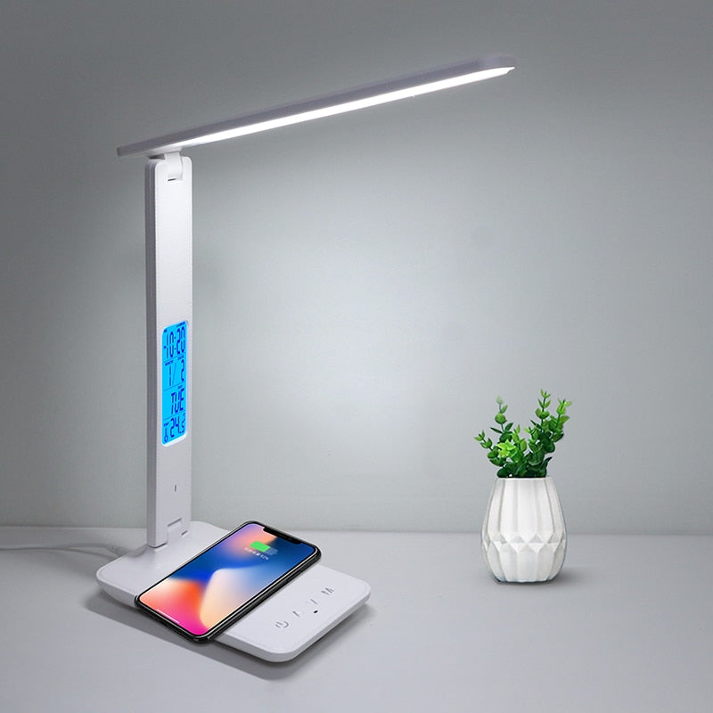 LAOPAO 10W QI Wireless Charging LED Desk Lamp - Orchid Unique 