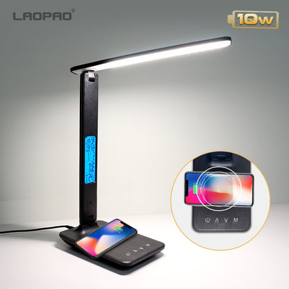 LAOPAO 10W QI Wireless Charging LED Desk Lamp - Orchid Unique 