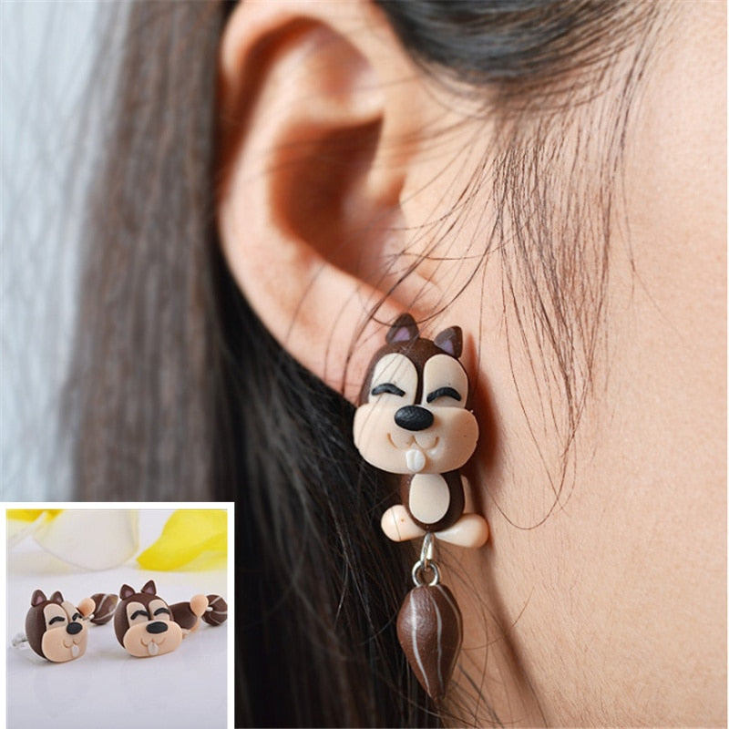 Cute Animal Creative Handmade Earrings - Orchid Unique  Orchid Unique 