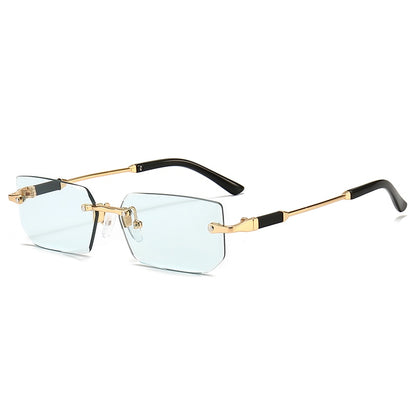 Rectangular Rimless Sunglasses - Orchid Unique 