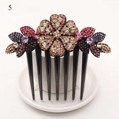 Crystal Flower Hair Combs - Orchid Unique 