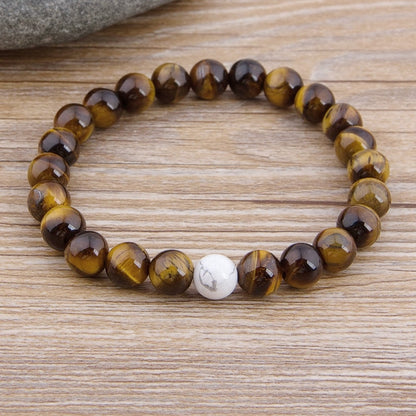 Custom Natural Stone Bead Bracelet - Orchid Unique 