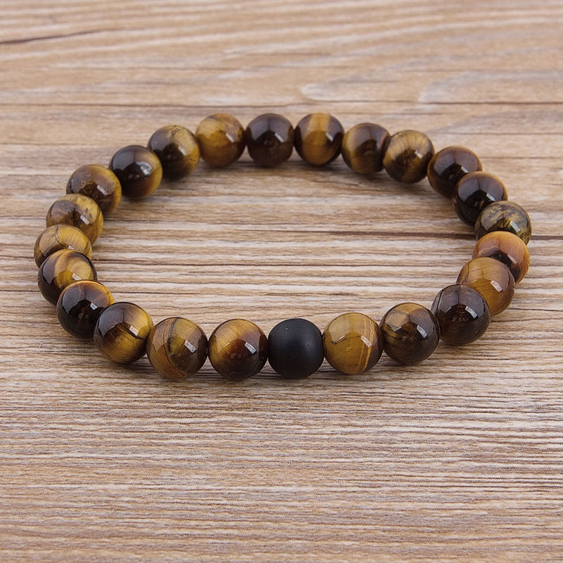 Custom Natural Stone Bead Bracelet - Orchid Unique 