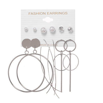 6Pairs Punk Hoop Earrings Set - Orchid Unique 