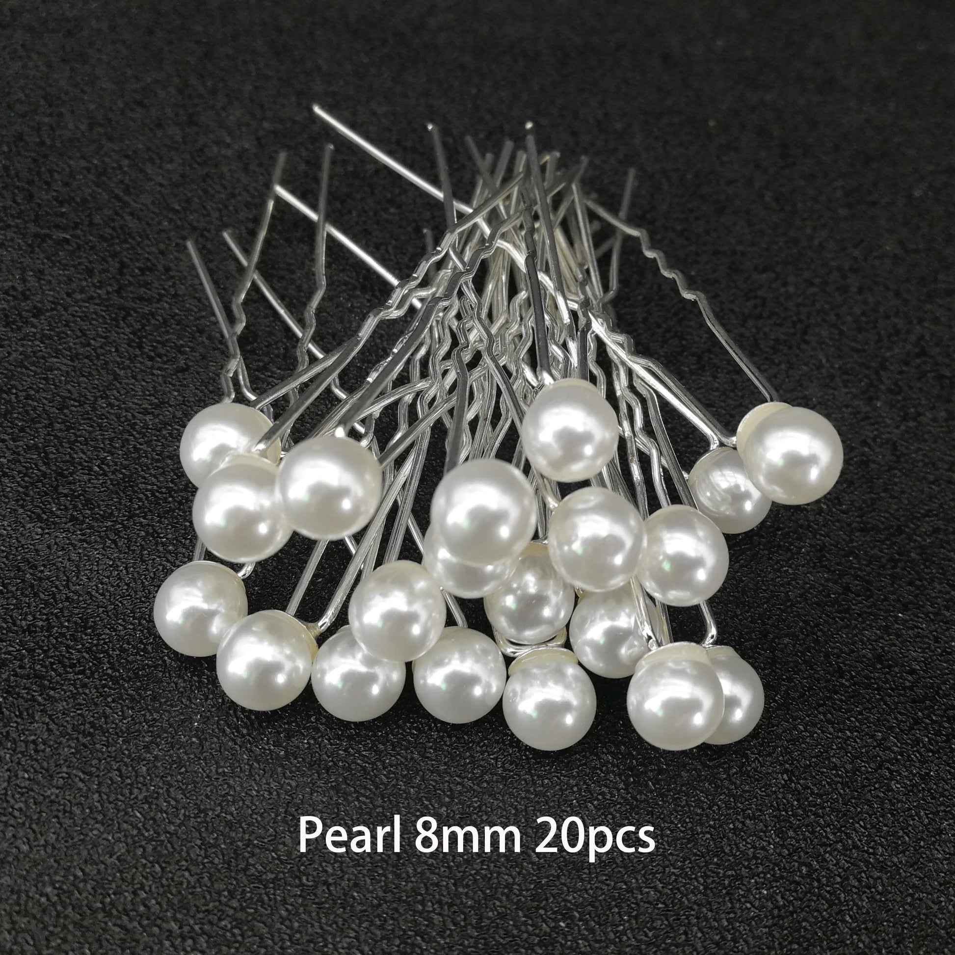 20pcs Bridal U-shaped Pin Metal Barrette Clip Hairpins Rhinestone