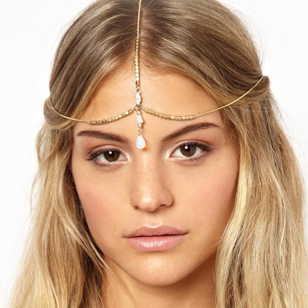 Boho Ethnic Forehead Head Chains - Orchid Unique  Orchid Unique 