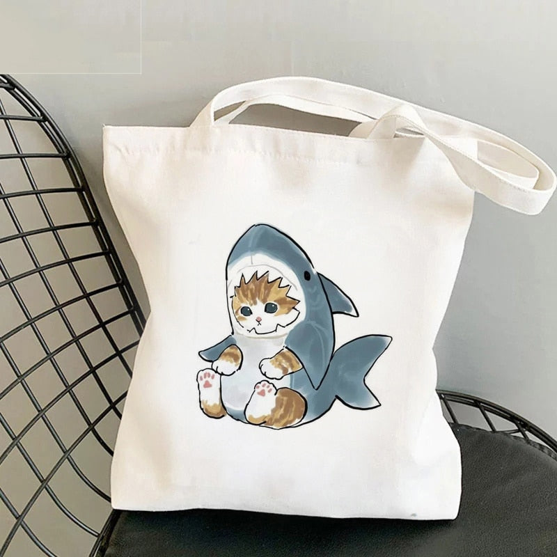 Cat Shark Shopping Bag - Orchid Unique  Orchid Unique 