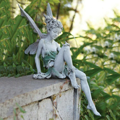 Sitting Fairy Statue - Orchid Unique 