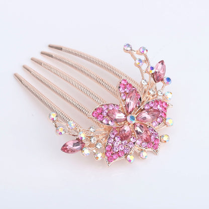 Crystal Flower Hair Combs - Orchid Unique 