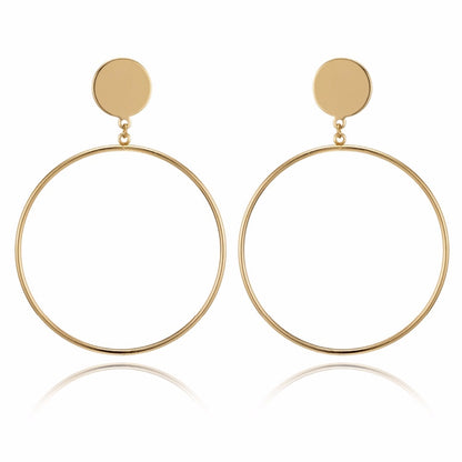 TRENDY Big Circle Round Hoop Earrings - Orchid Unique 