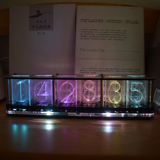 RGB Glow Tube Clock - Orchid Unique