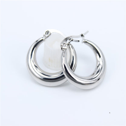 Smooth Exquisite Big Circle Hoop Earrings - Orchid Unique 