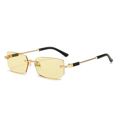 Rectangular Rimless Sunglasses - Orchid Unique 