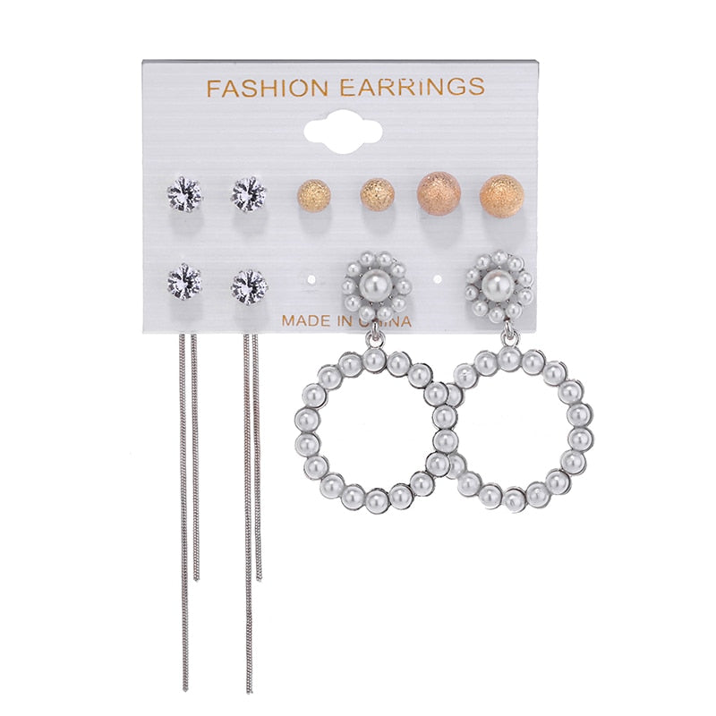 6Pairs Punk Hoop Earrings Set - Orchid Unique 