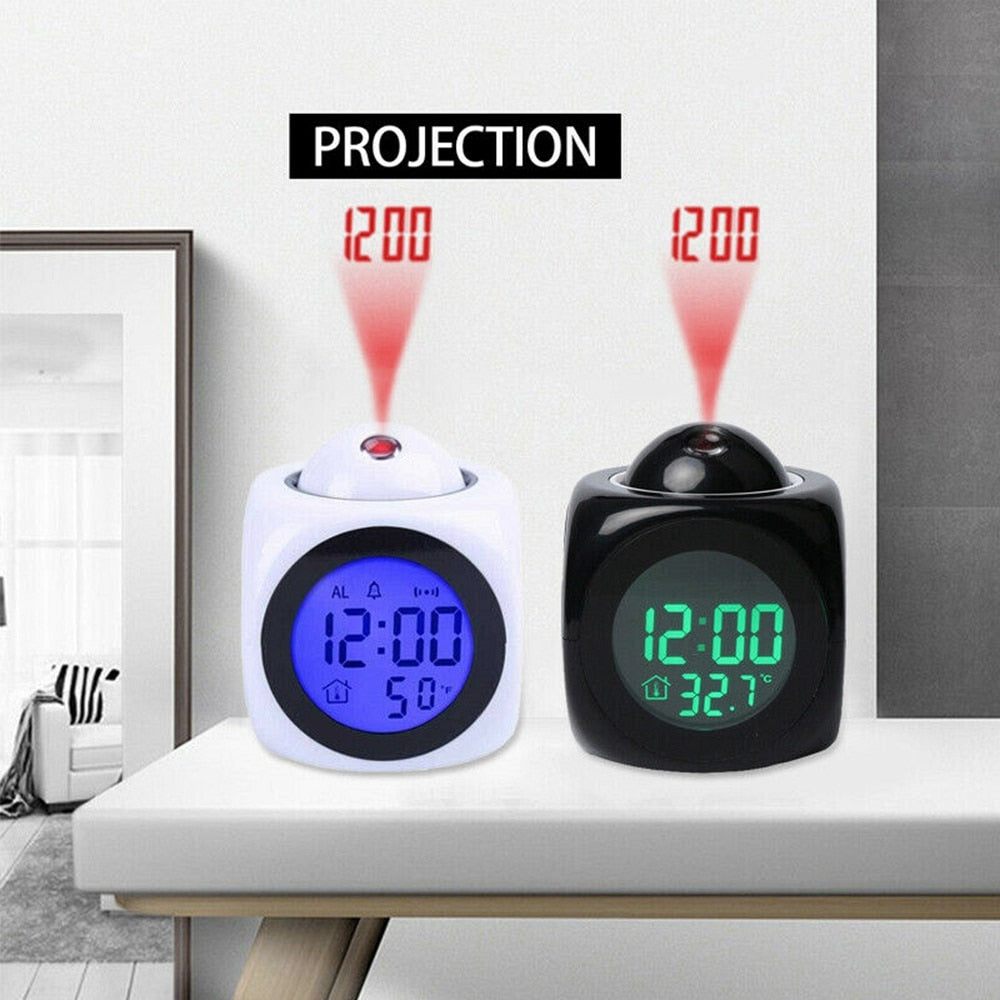 LCD Creative Projector Digital Alarm Clock - Orchid Unique 