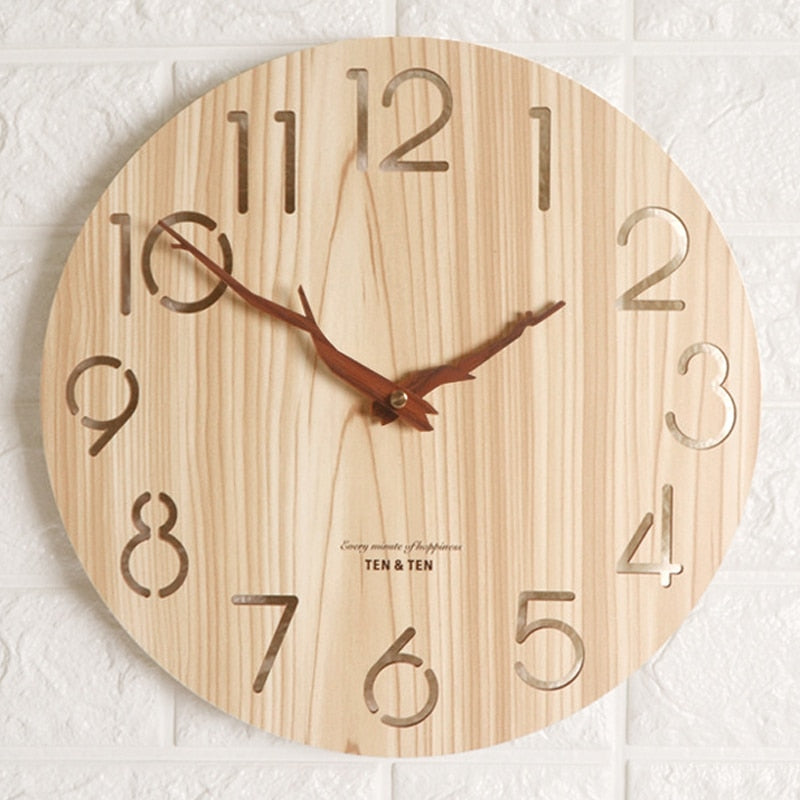 Wooden 3D Wall Clock - Orchid Unique 
