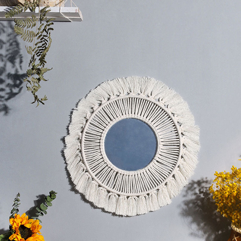 Boho Macrame Wall Hanging Mirror - Orchid Unique  SPECIFICATIONS Shape: Round Model Number: Decorative mirror Brand Name: Non-metal deviss 2 / France, 1 / France Boho Macrame Wall Hanging Mirror SPECIFICATIONS Shape: Round Model Number: Decorative mirror Brand Name: Non-metal deviss (Store description)  8 7 2971084 USD (Store description) 14:350686#2;200007763:201336342, 14:201450482#1;200007763:201336342 2 / France, 1 / France Orchid  Decor Orchid Unique 