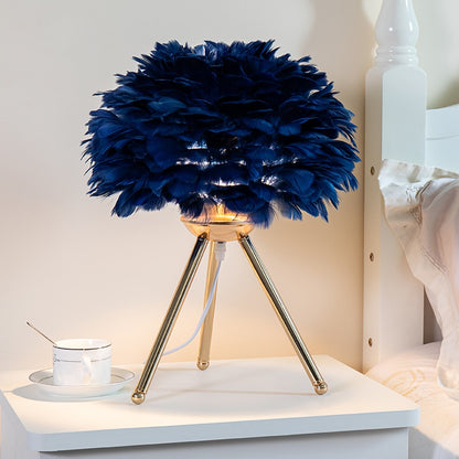 Feather Bedroom Table Lamp - Orchid Unique 