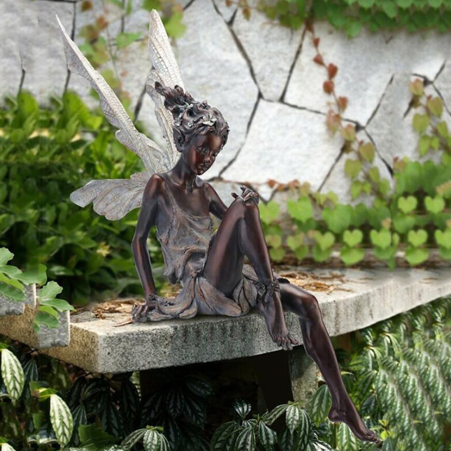 Sitting Fairy Statue - Orchid Unique 