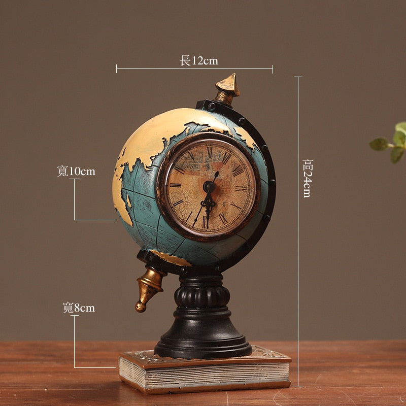 Porch Globe Desktop Clock for Decoration - Orchid Unique 