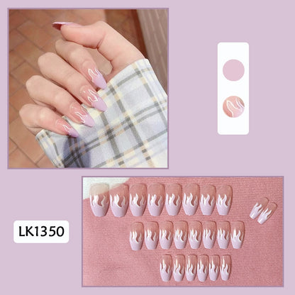 Cute Wearable Press On Nail Art - Orchid Unique 