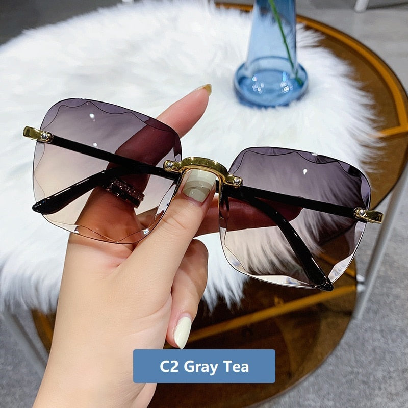 Frameless Square Sunglasses - Orchid Unique  Orchid Unique 