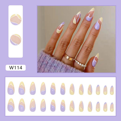 Full Cover False Nail Tips - Orchid Unique 