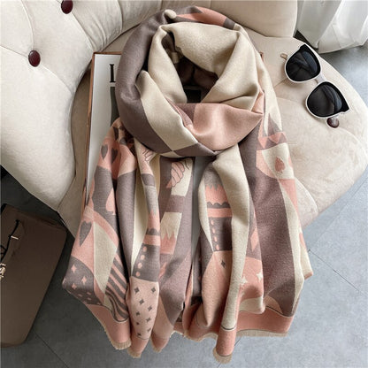 2023 Cashmere Winter Scarf for Women Luxury - Orchid Unique 